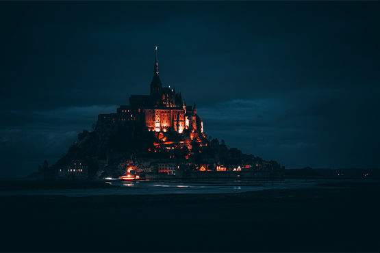 Mt-St-Michel-Night